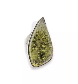 bague ambre argent