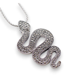 pendentif serpent argent