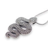 pendentif serpent marcassite argent