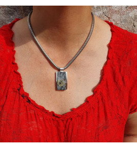 pendentif pyrite ardoise