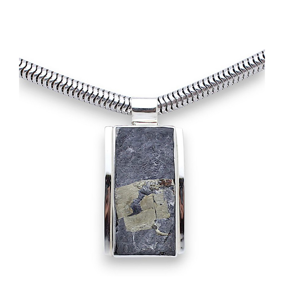 pyrite sur ardoise pendentif