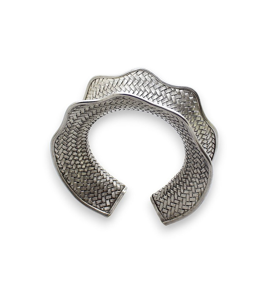 manchette argent femme