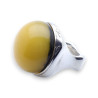 bague ambre jaune argent