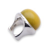 bague pierre ambre jaune