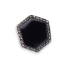 bague argent onyx noir femme