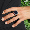 bague pierre onyx noir