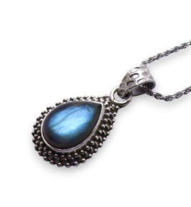 pendentif labradorite bleue