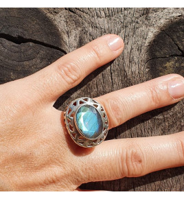 bague labradorite argent