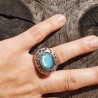 bague labradorite argent