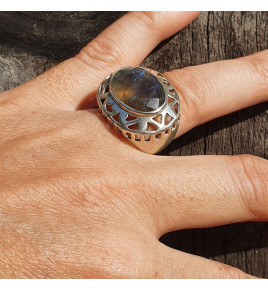 bague labradorite homme