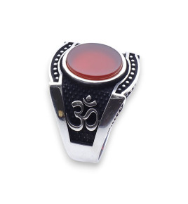 bague homme argent cornaline