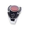 bague homme argent cornaline