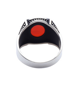 bague cornaline homme