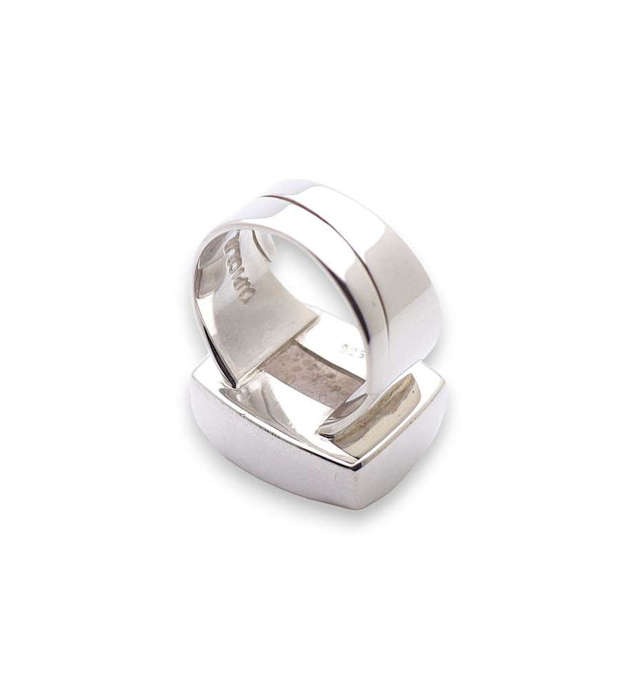 Bague Argentée Réglable - 3 Mm Rose Beige - Diamètre 14 Mm - Adulte - Neuf Sans Emballage