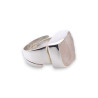 quartz rose brut bague