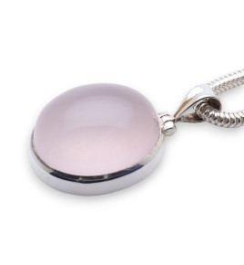 pendentif quartz rose argent