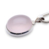 pendentif quartz rose argent