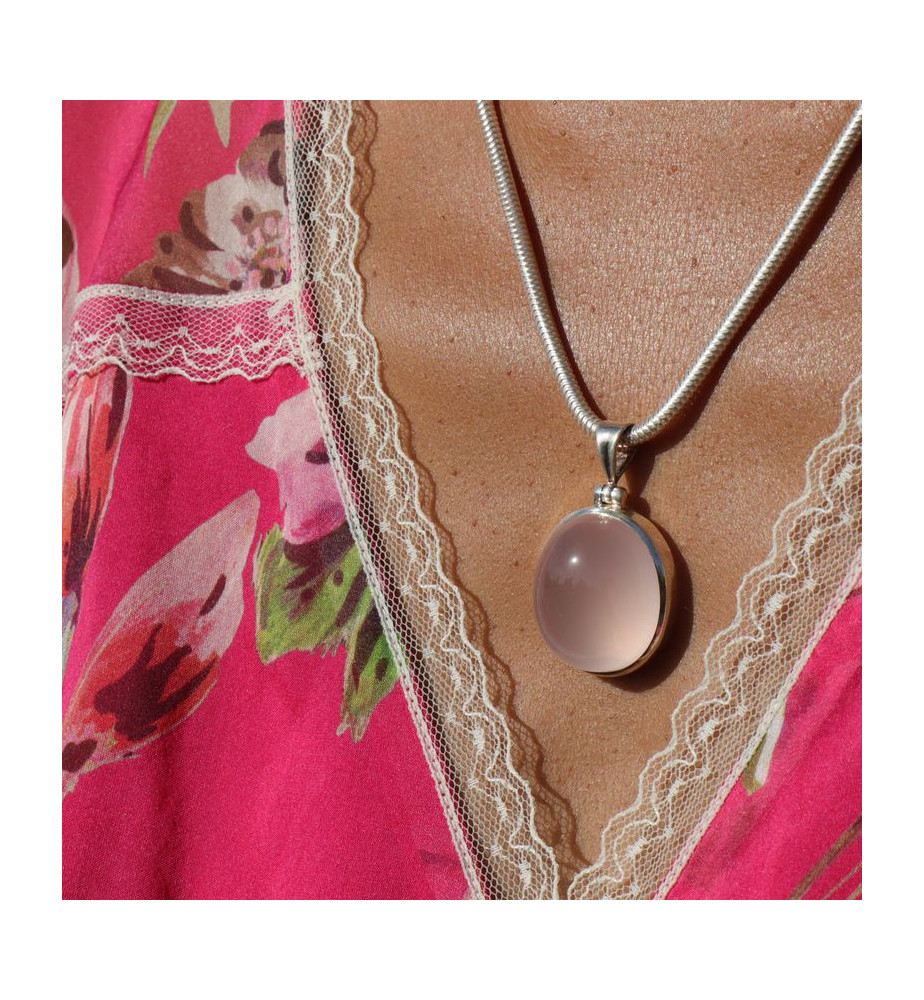 pendentif quartz rose
