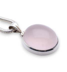 bijou argent quartz rose