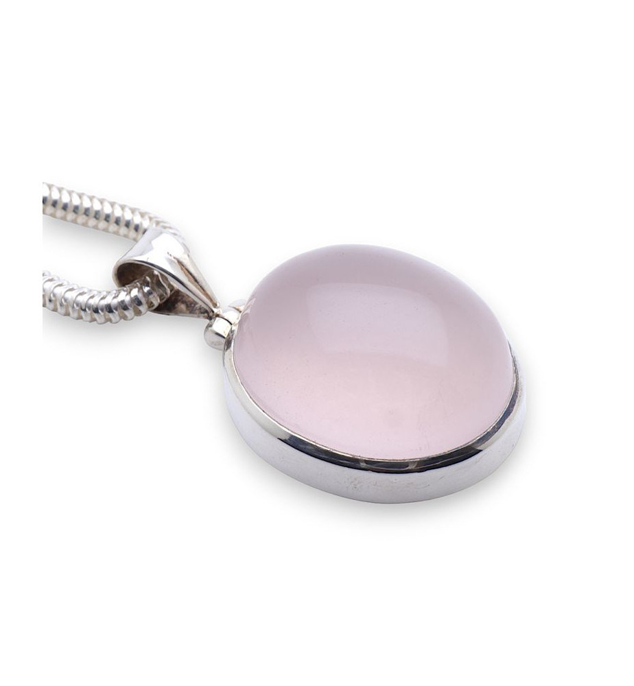 bijou argent quartz rose