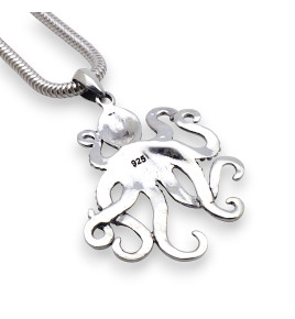 pendentif poulpe argent 925