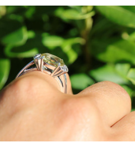 bague quartz citron