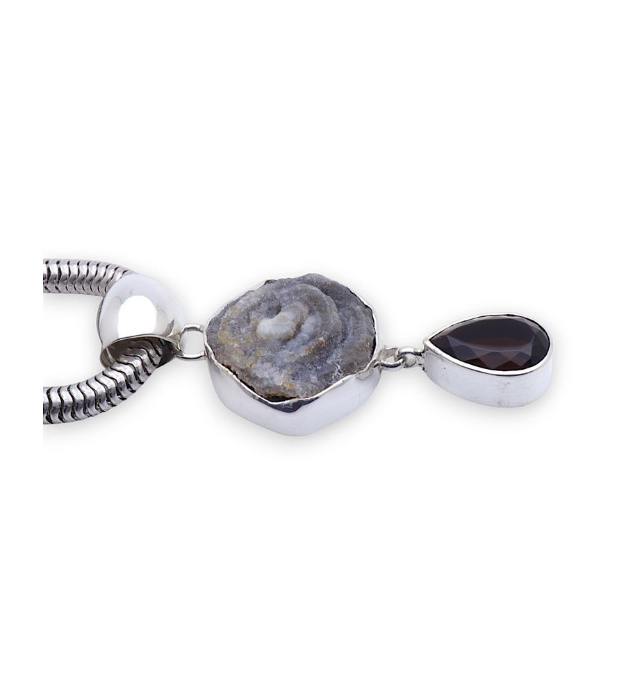 calcédoine bleue pendentif