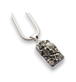 pendentif pyrite argent