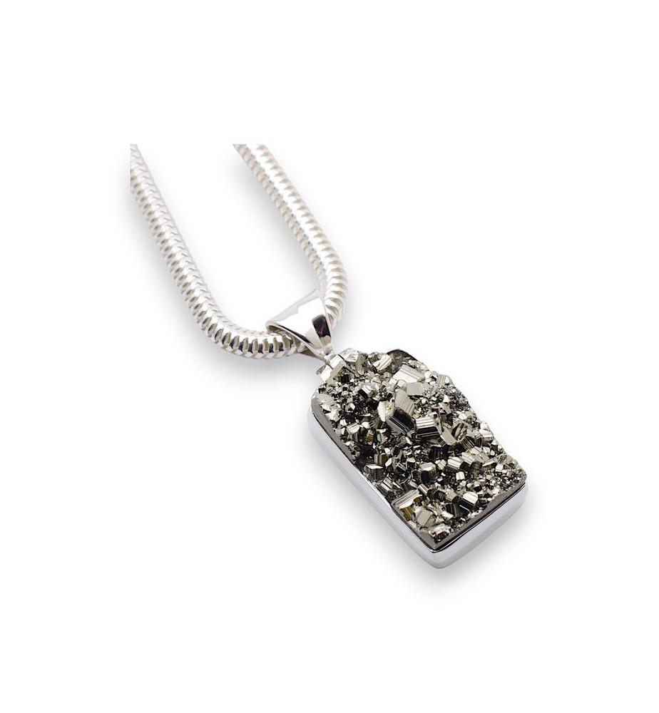 pendentif pyrite argent