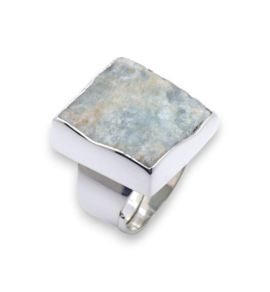 bague argent aigue marine
