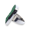 bague argent grenat vert