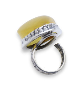 bague ambre argent