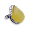 bague ambre jaune