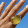 bague ambre jaune femme