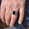 bague homme onyx noir