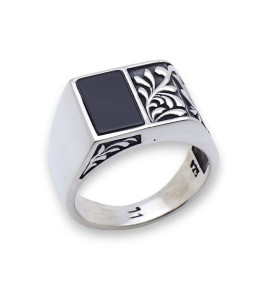 onyx bague chevaliere homme