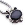 pendentif onyx noir femme