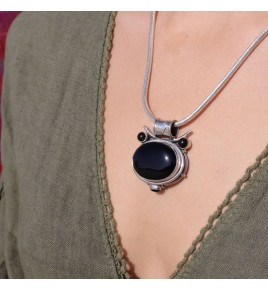 onyx noir pendentif