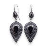 boucles d'oreilles onyx et argent