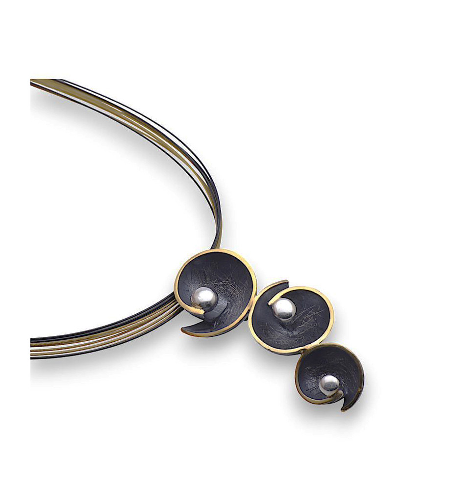 pendentif argent oxydé