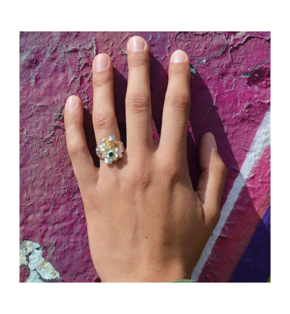 bague émeraude argent 925