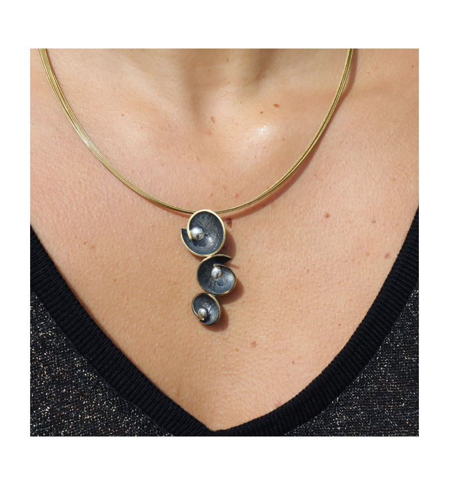 cordon de cables et fermoir argent