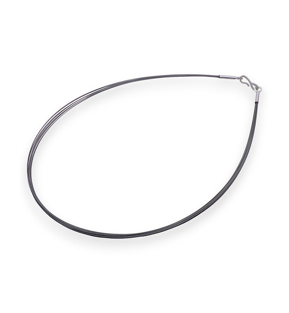 cordon cable pour pendentif avec fermoir argent