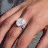 bague argent nacre femme