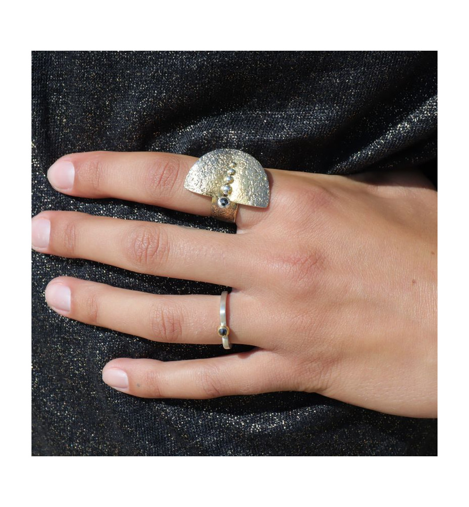 bague argent diamant