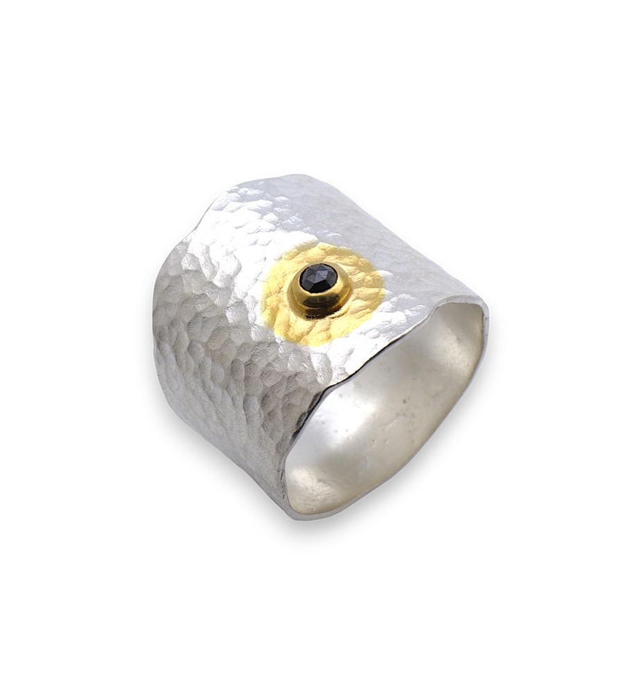 bague argent diamant