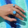 bague jade bleu