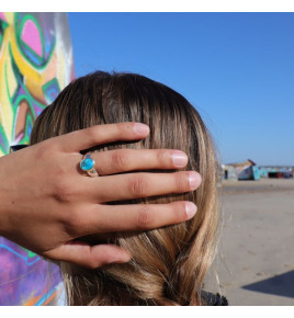 bague argent turquoise iran