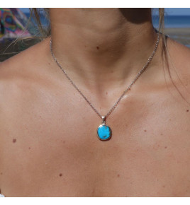 pendentif turquoise véritable