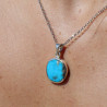 pendentif turquoise argent